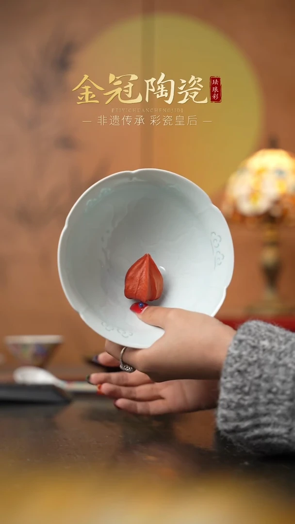 陶瓷观造集/玉映清辉【6寸「满食」面碗】