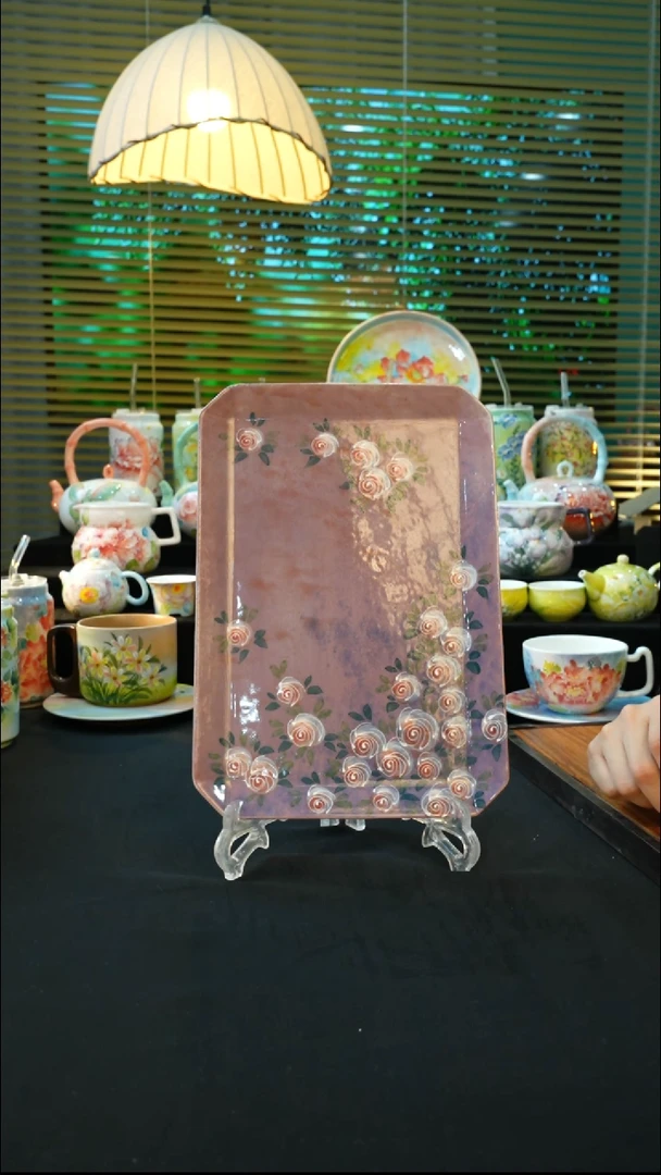 杯手绘心瓷陶瓷浮力