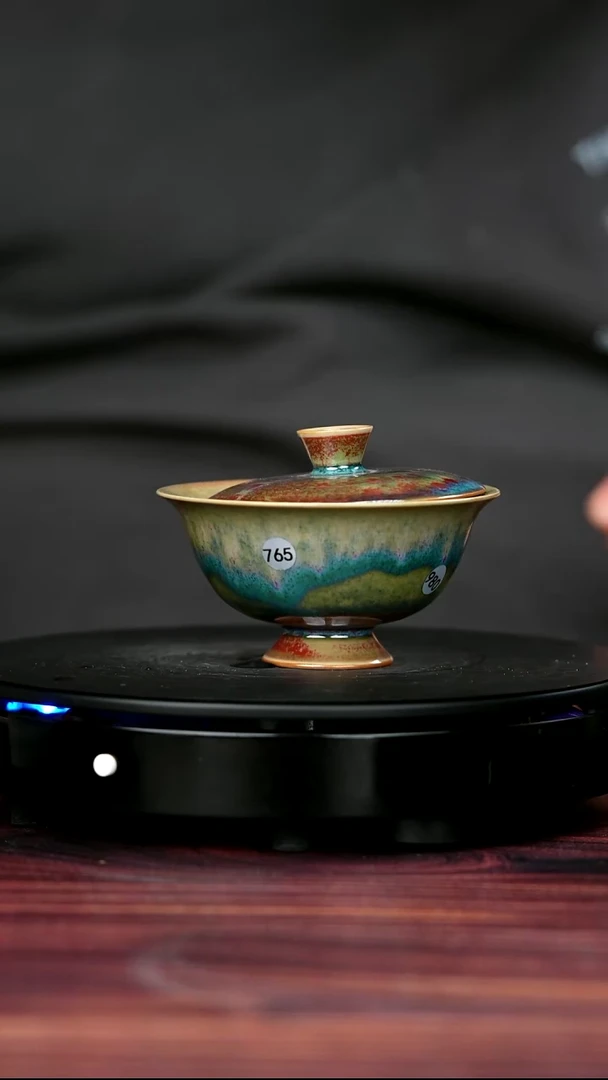 其他钧瓷765#盼龙窑一级品原矿钧瓷盖碗