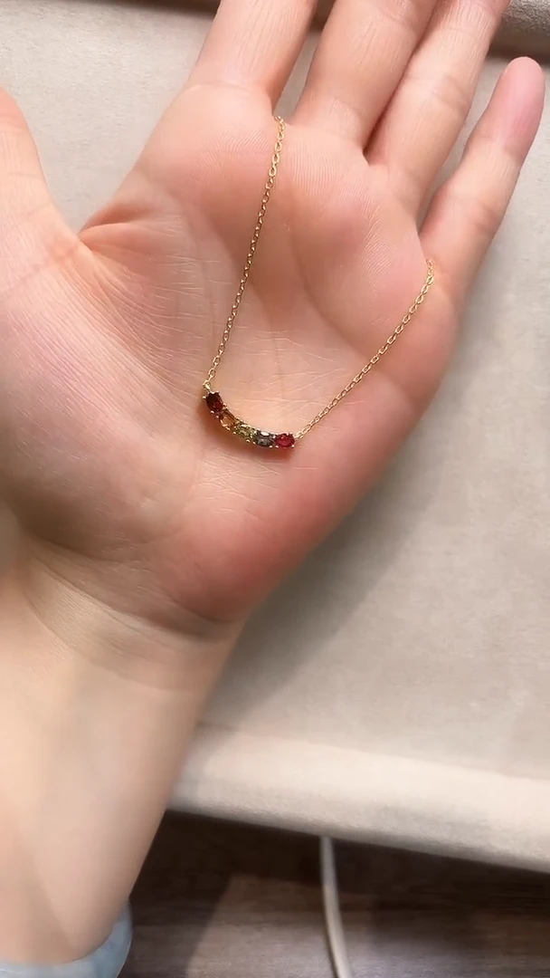 【闪购商品】水晶项链银S925镶嵌天然宝石