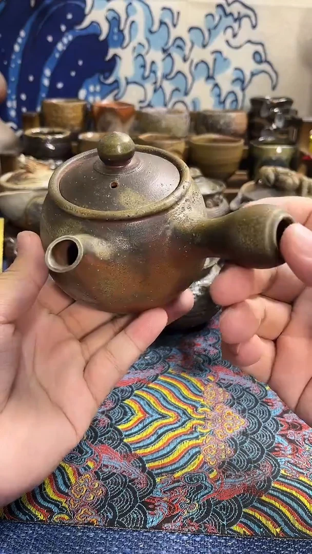 侧把壶日式备前烧茶具茶周边