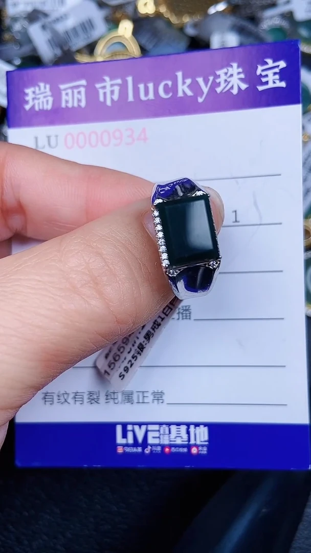 颈饰银S925镶嵌翡翠09345