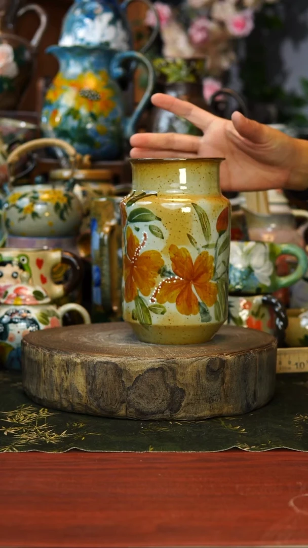 花瓶/杯子/碗84景德镇手工高温釉下彩