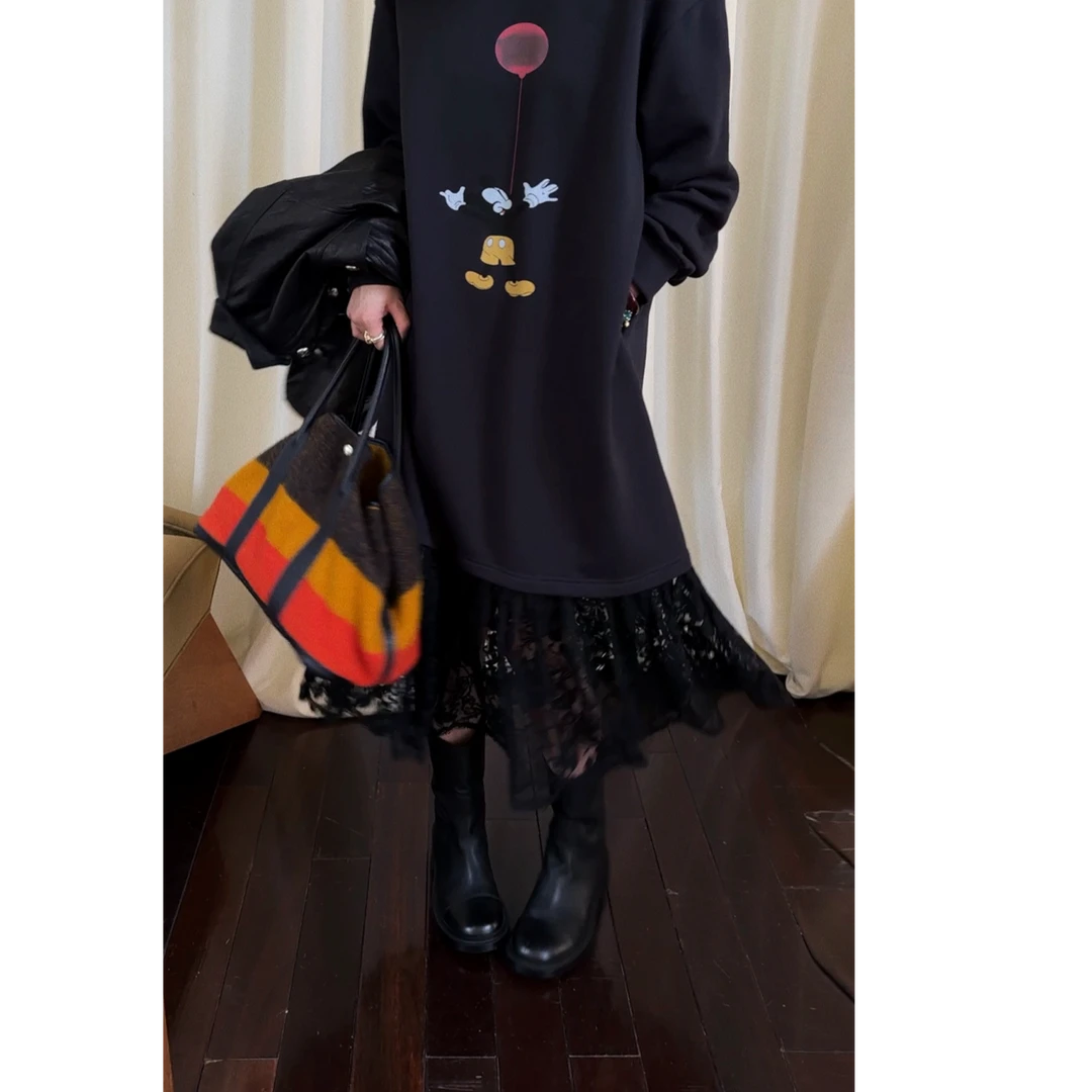 超高品的气球卫衣连衣裙 J24T380