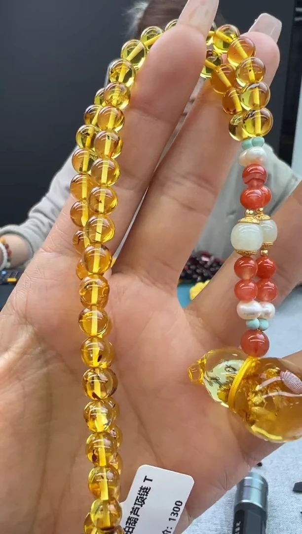 【闪购商品】琥珀颈饰未镶嵌716秒拍号