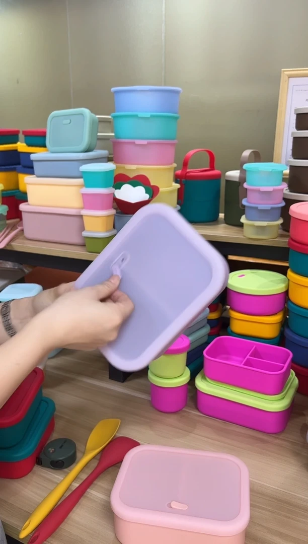 硅胶紫色半透-2格排气-1300ml