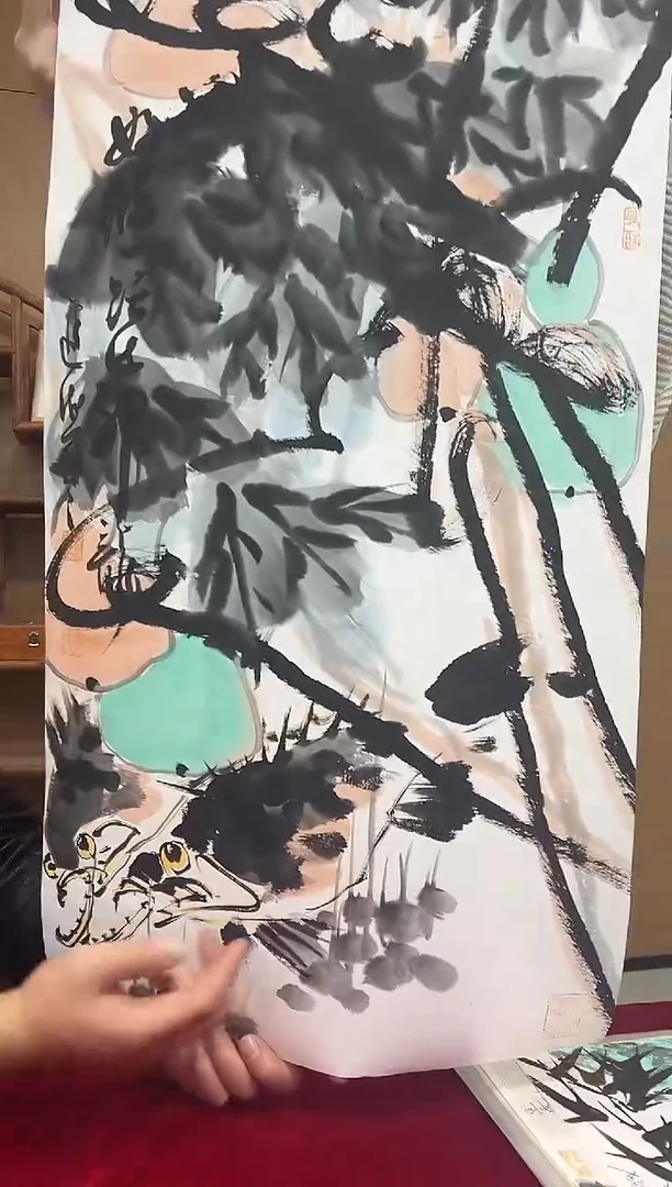 国画李进潮绘画2.7pc花鸟