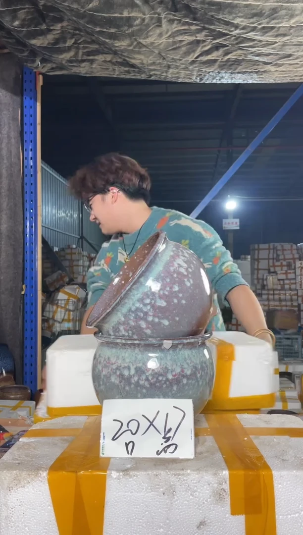 紫砂花盆宜兴紫砂粗陶花盆20-17