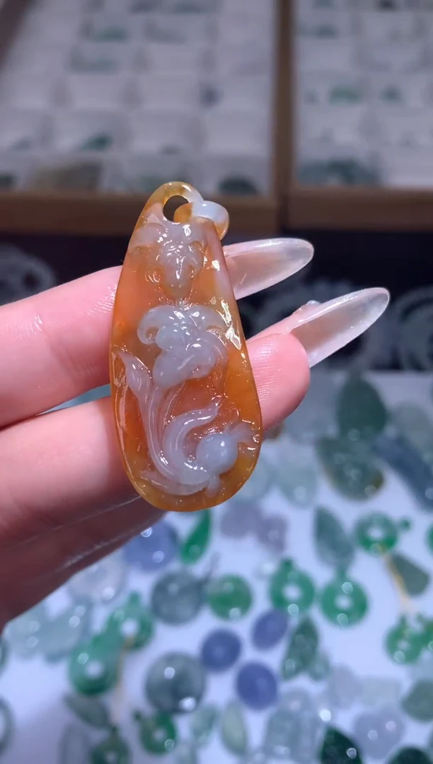 未镶嵌定制翡翠蓝花