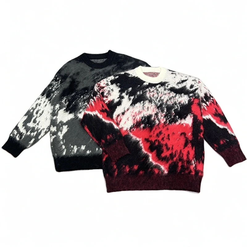【聚】6241  街调性潮牌男女同款提花毛衣  w243-248010