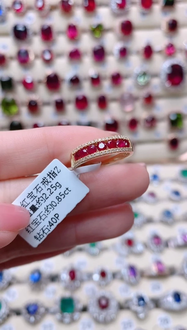 【闪购商品】红宝石18K金戒指18K金镶嵌1