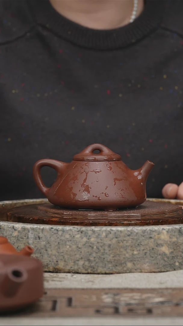 【闪购商品】紫砂茶壶宜兴原矿无添加紫泥子冶石瓢170cc