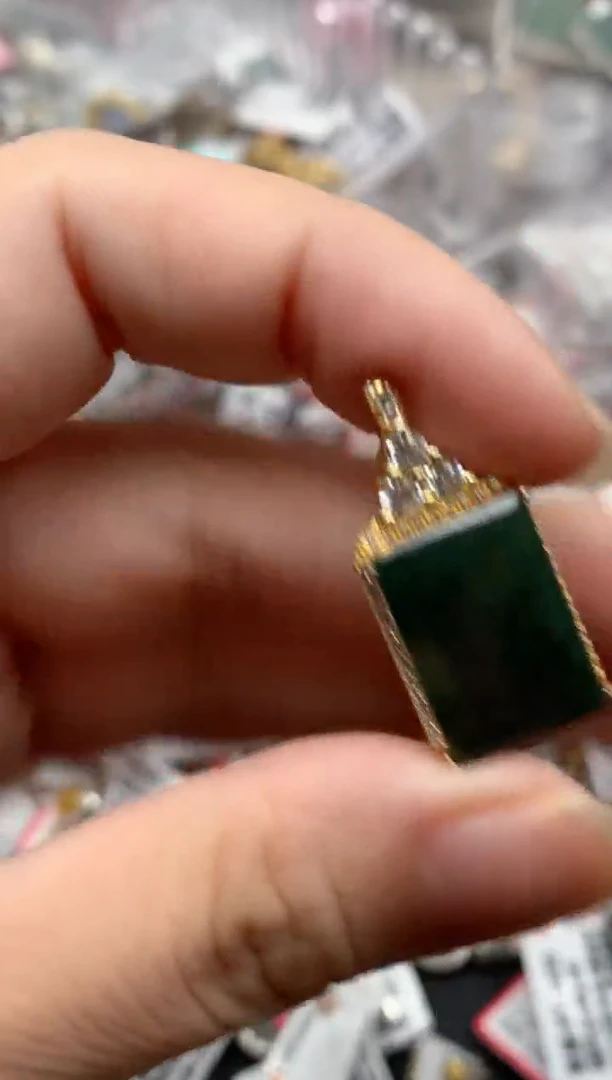 翡翠戒指银S925镶嵌天然A货缅甸翡翠