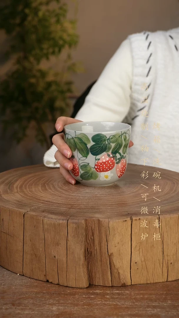 碗瓷景德镇手工手绘高温瓷釉下彩