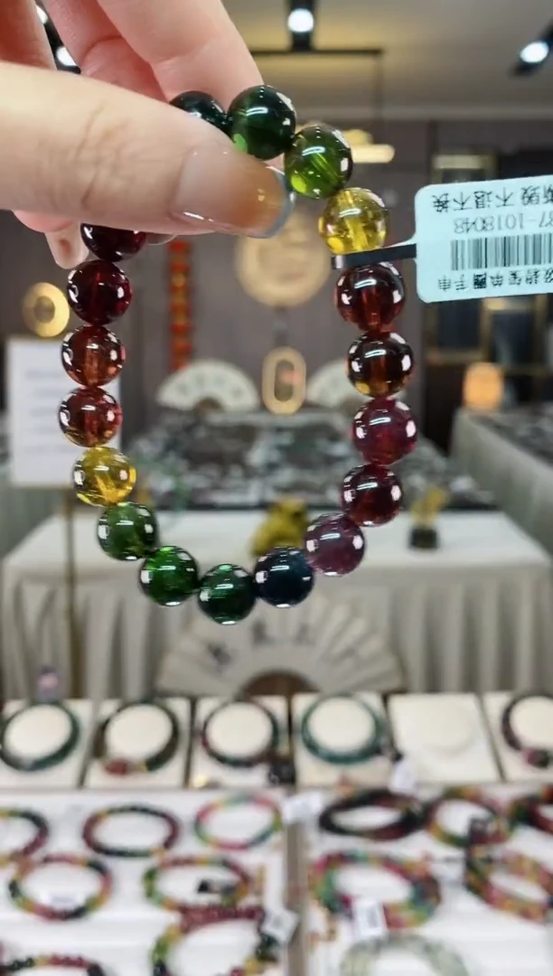 【闪购商品】碧玺单圈手串10mm+未镶嵌一物一证dan