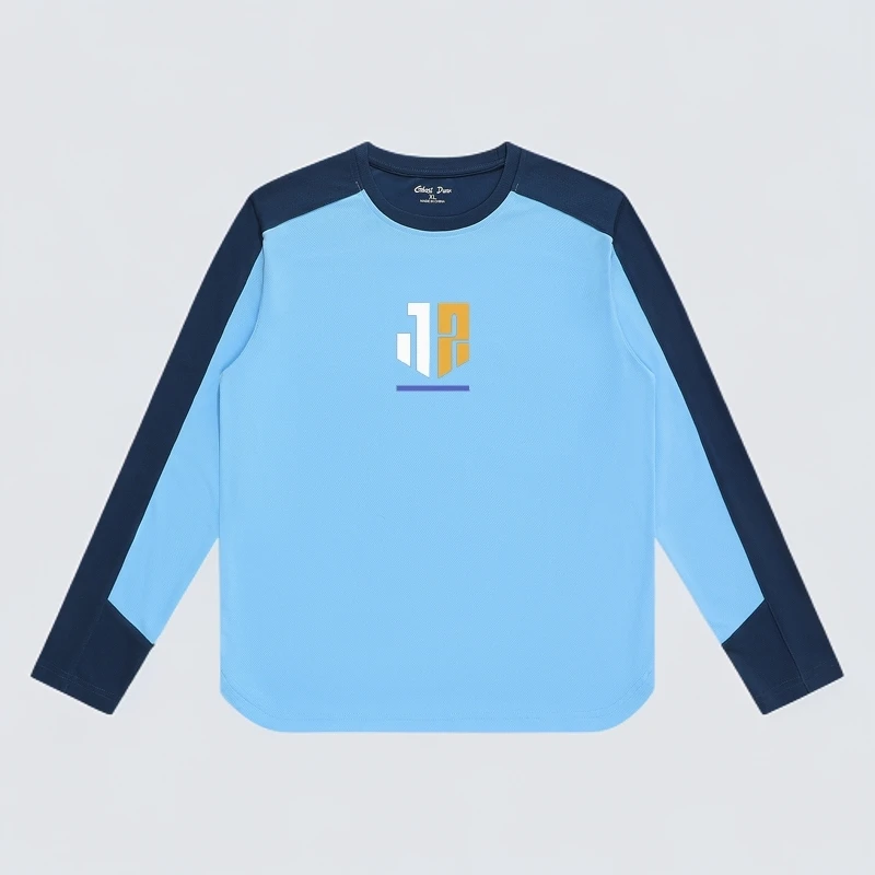 【直播爆款L-4XL】美式长袖运动T恤速干投篮服透气跑步健身训练服
