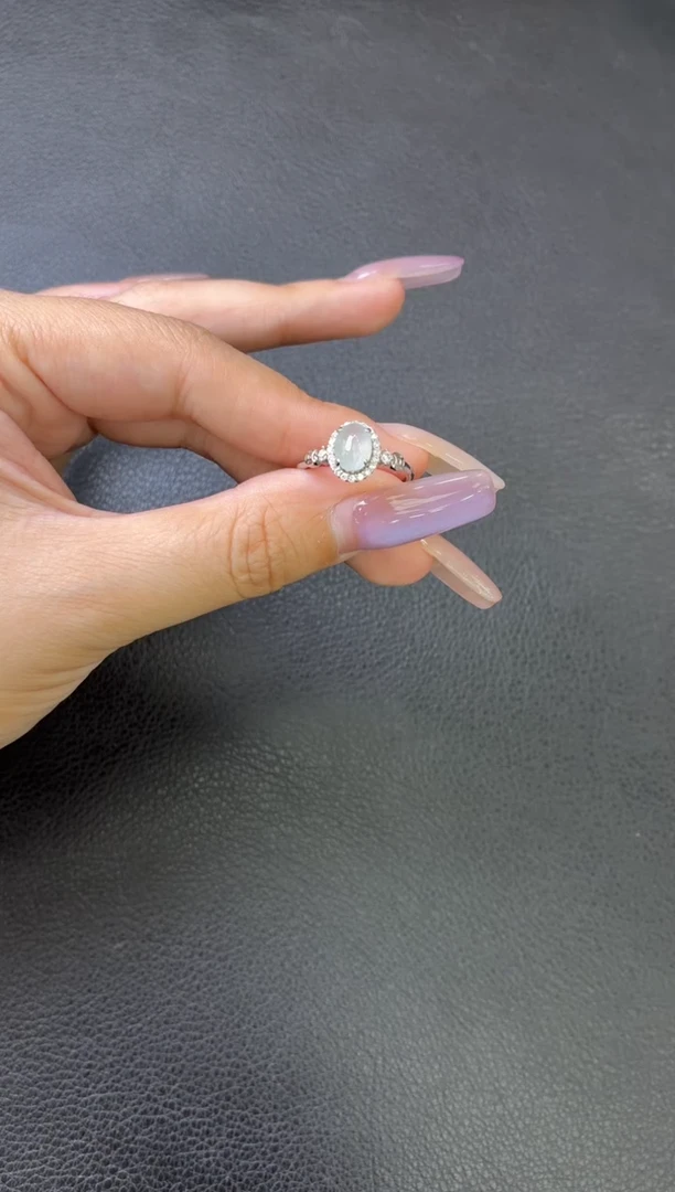 银S925镶嵌戒指翡翠戒指