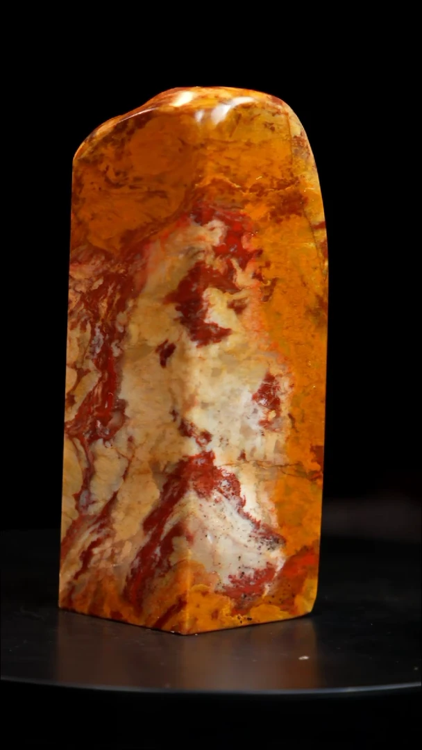 昌化石田黄红花印章