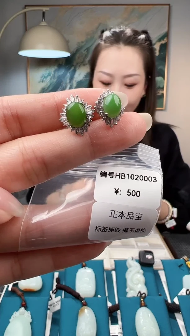 颈饰未镶嵌和田玉HB  耳饰