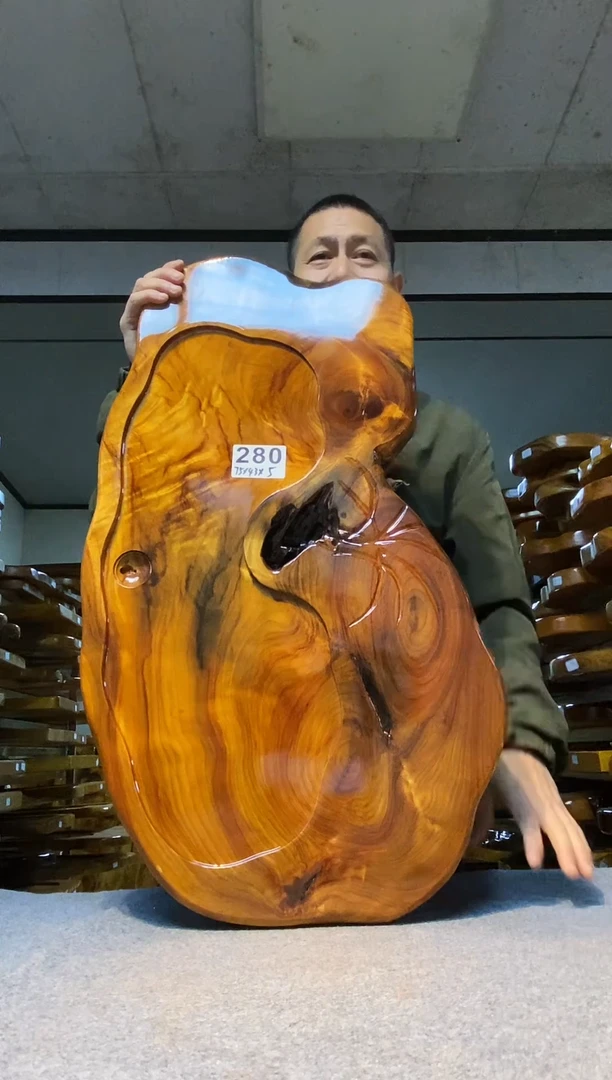 实木原木茶盘 一物一拍(不含配件）