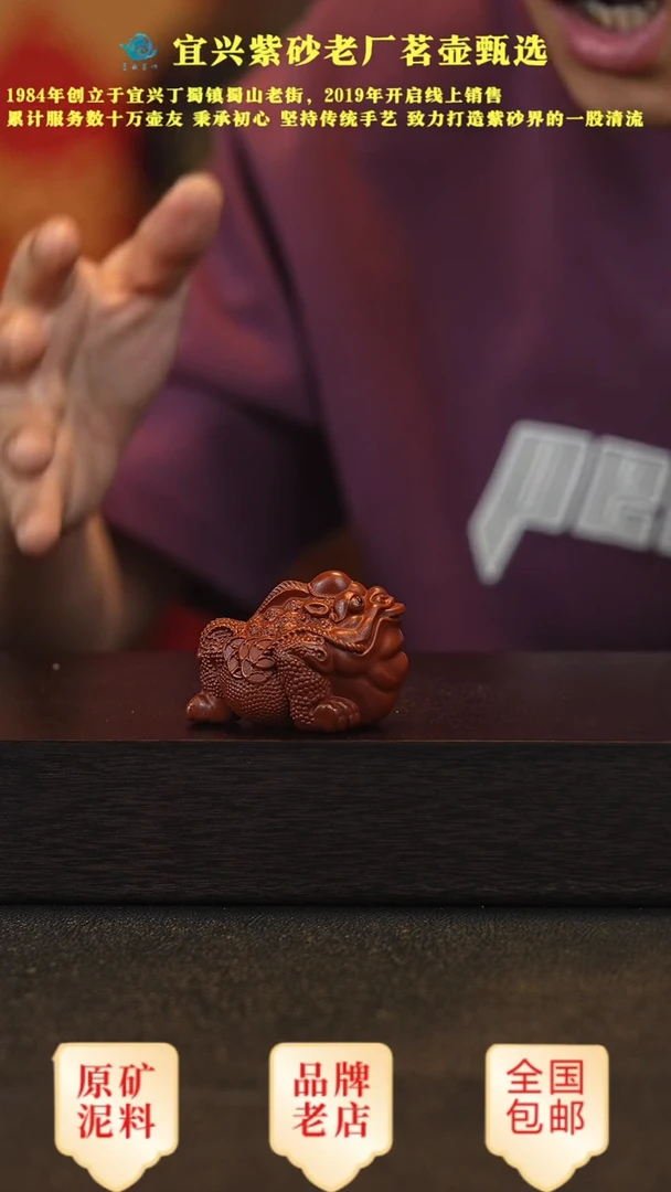 紫砂茶壶 宜兴高端紫砂茶宠茶杯摆件