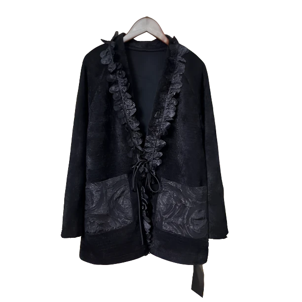 【佳佳】108女短款秋季开衫外套宽松型复古风气质秋冬网红休闲百搭