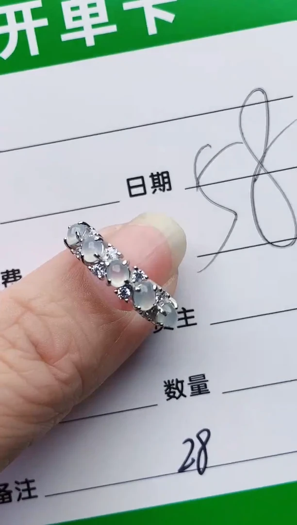 颈饰银S925镶嵌翡翠28