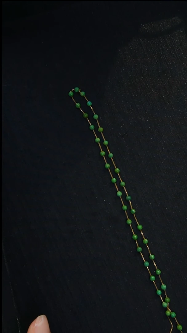 18K金镶嵌绿松石项链发货一件