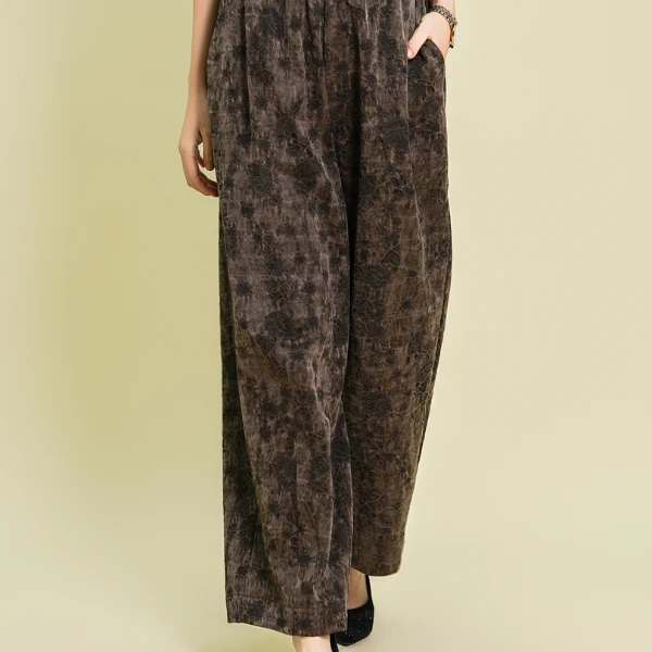 【白桦林】2024新款香云纱厚款香云纱长裤油丝休闲裤子-KF2430517