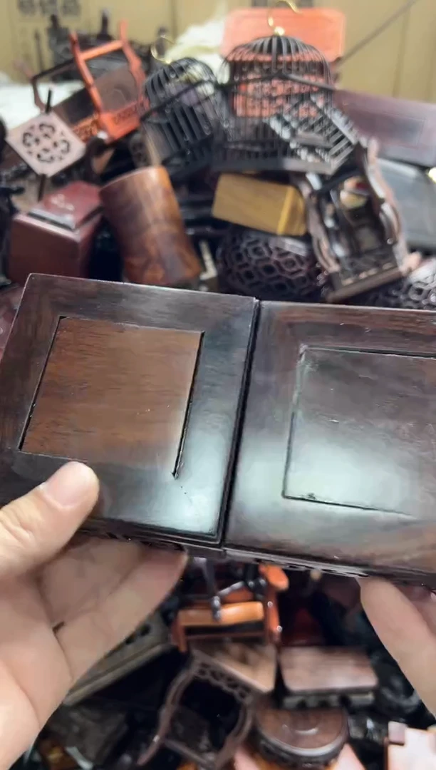 【闪购商品】木407瑕疵底座花架摆件处理2个