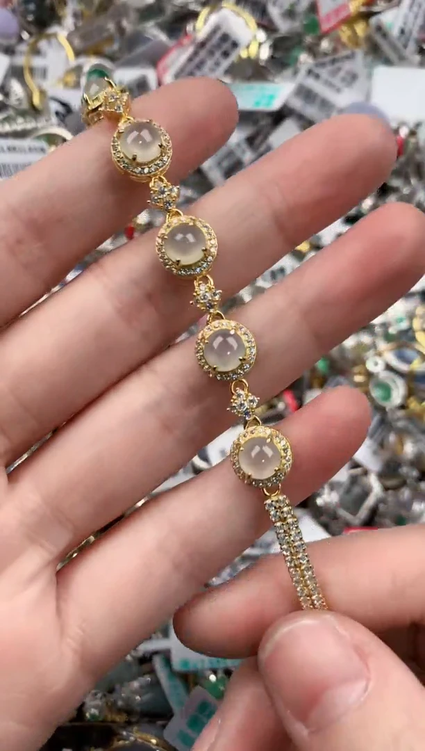 银S925镶嵌戒指翡翠141414---1