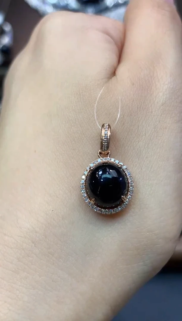 吊坠(不含链)18K金镶嵌翡翠C27