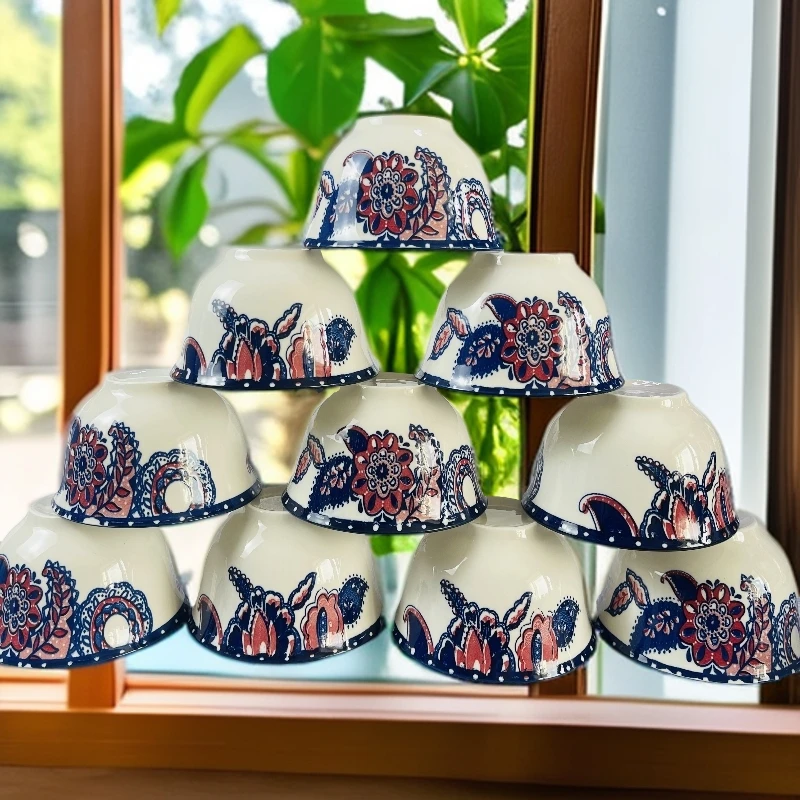 【新疆包邮】badam gul 4寸茶碗 巴达木 花的 很高档家用陶瓷茶碗