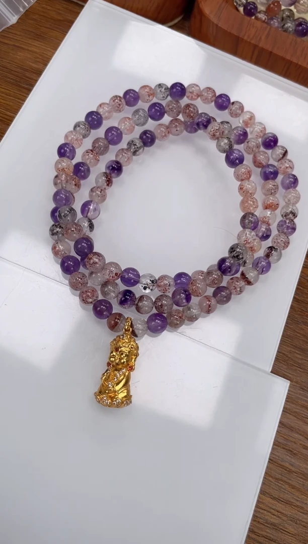 【闪购商品】水晶手链银S925镶嵌超七手串5+mm多样性发一