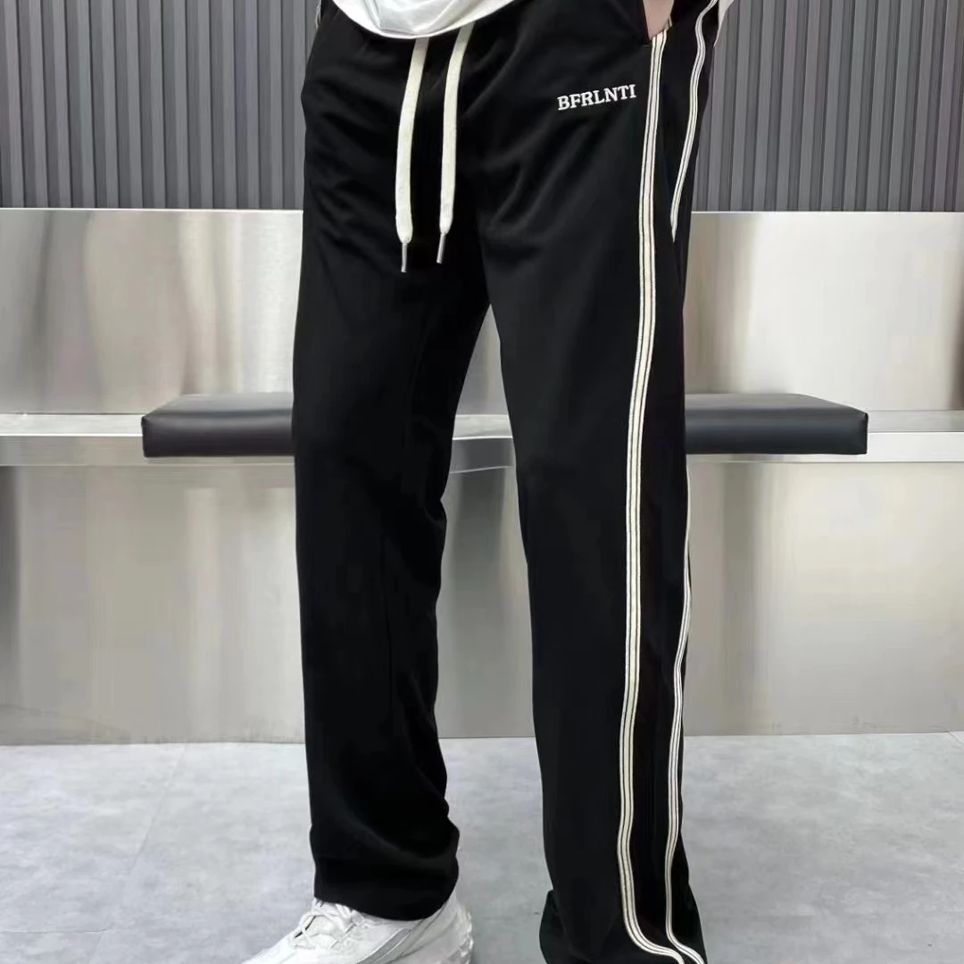 2025欧货高端春夏款直筒百搭速干休闲潮款男士运动休闲裤K25022