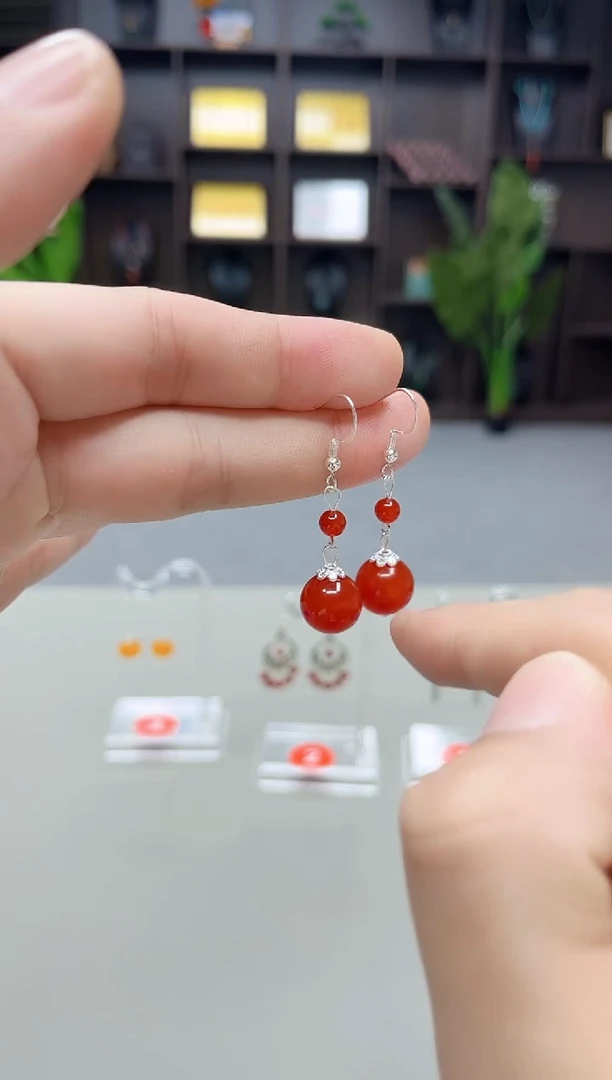 未镶嵌耳饰玛瑙/玉髓409000