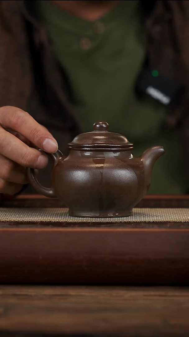 茶壶紫砂柴烧青段掇只微瑕270容量