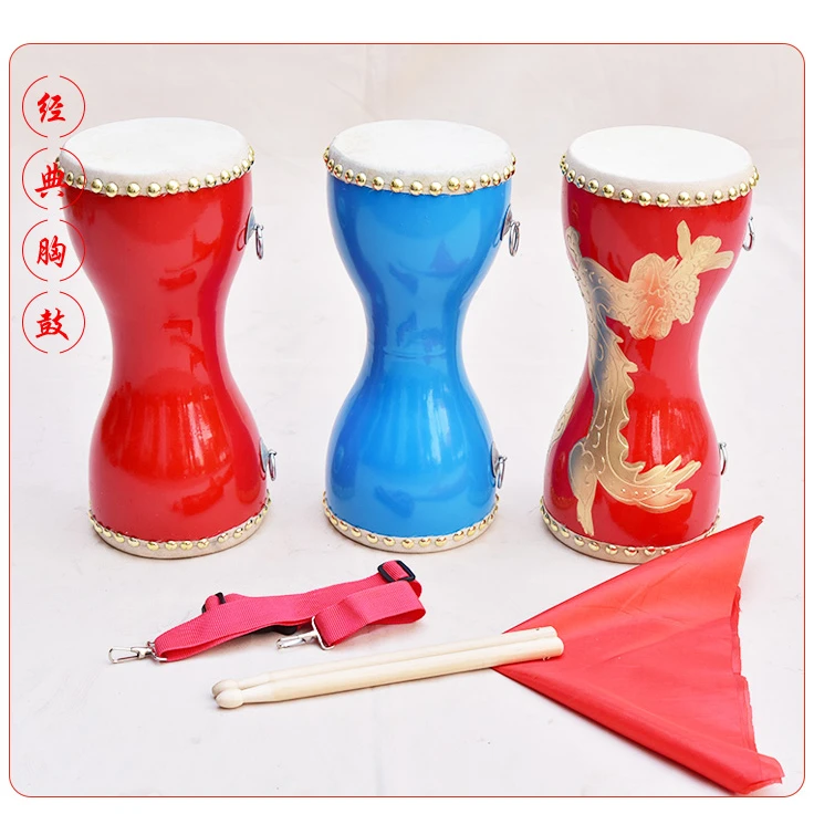 包邮儿童手鼓成人手拍鼓胸鼓牛皮鼓手拍鼓成人中老年成人道具鼓