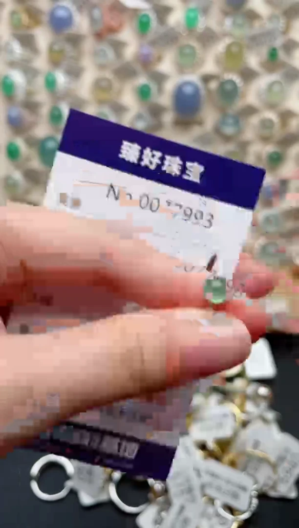 翡翠戒指银S925镶嵌..