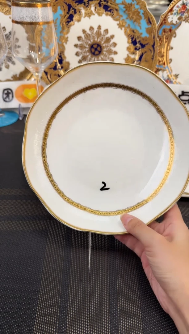 瓷片8英寸雅致菜盘 1个