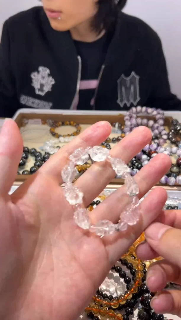 【闪购商品】水晶手链未镶嵌白水晶狐狸diy莫粉