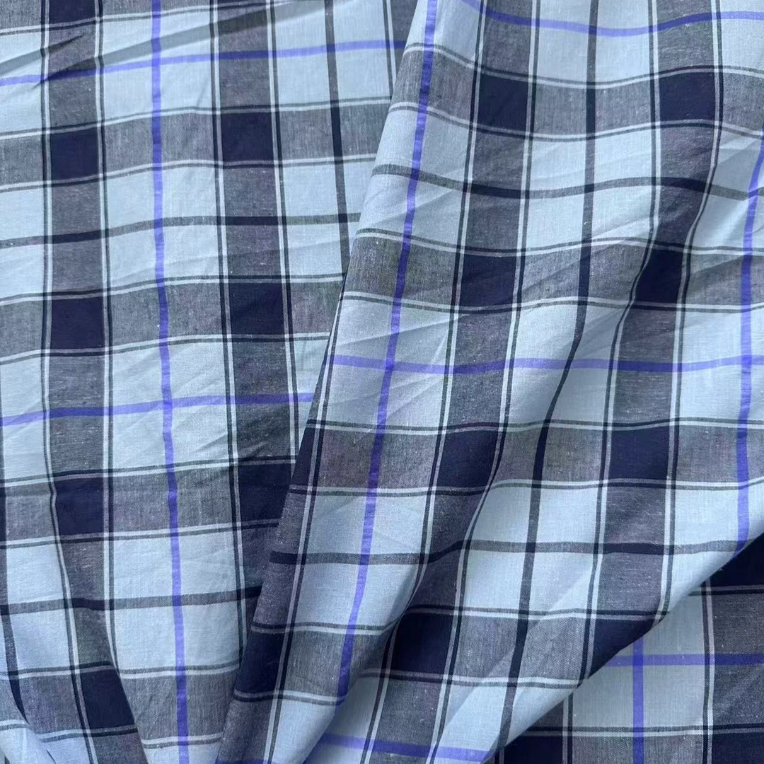 BRB格纹 棉面料格纹衬衫连衣裙服装布料 幅宽140CM