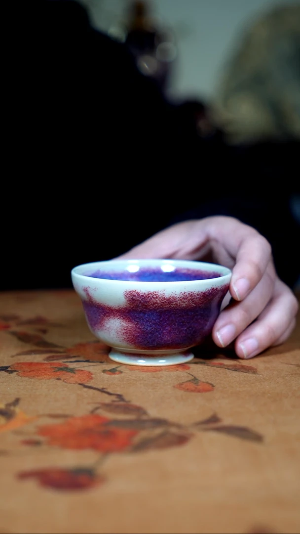 原产地钧瓷茶器摆件