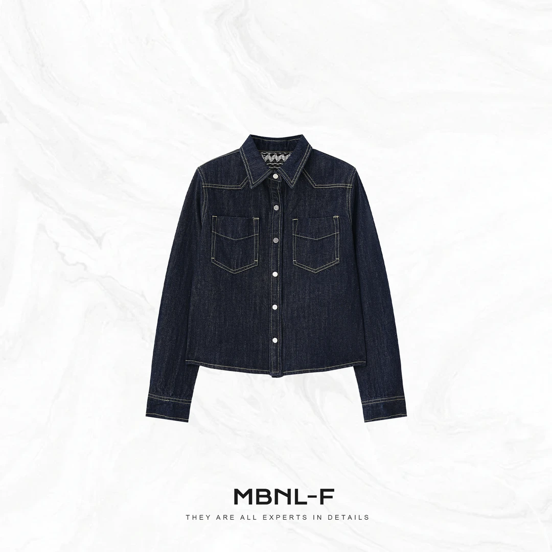 MBNL-F "原牛牛仔" 时尚简约蕾丝拼接外套 秦磊XM-XWT5006