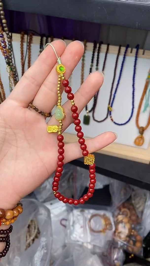 菩提根/象牙果吊坠砂砂喜乐手机链