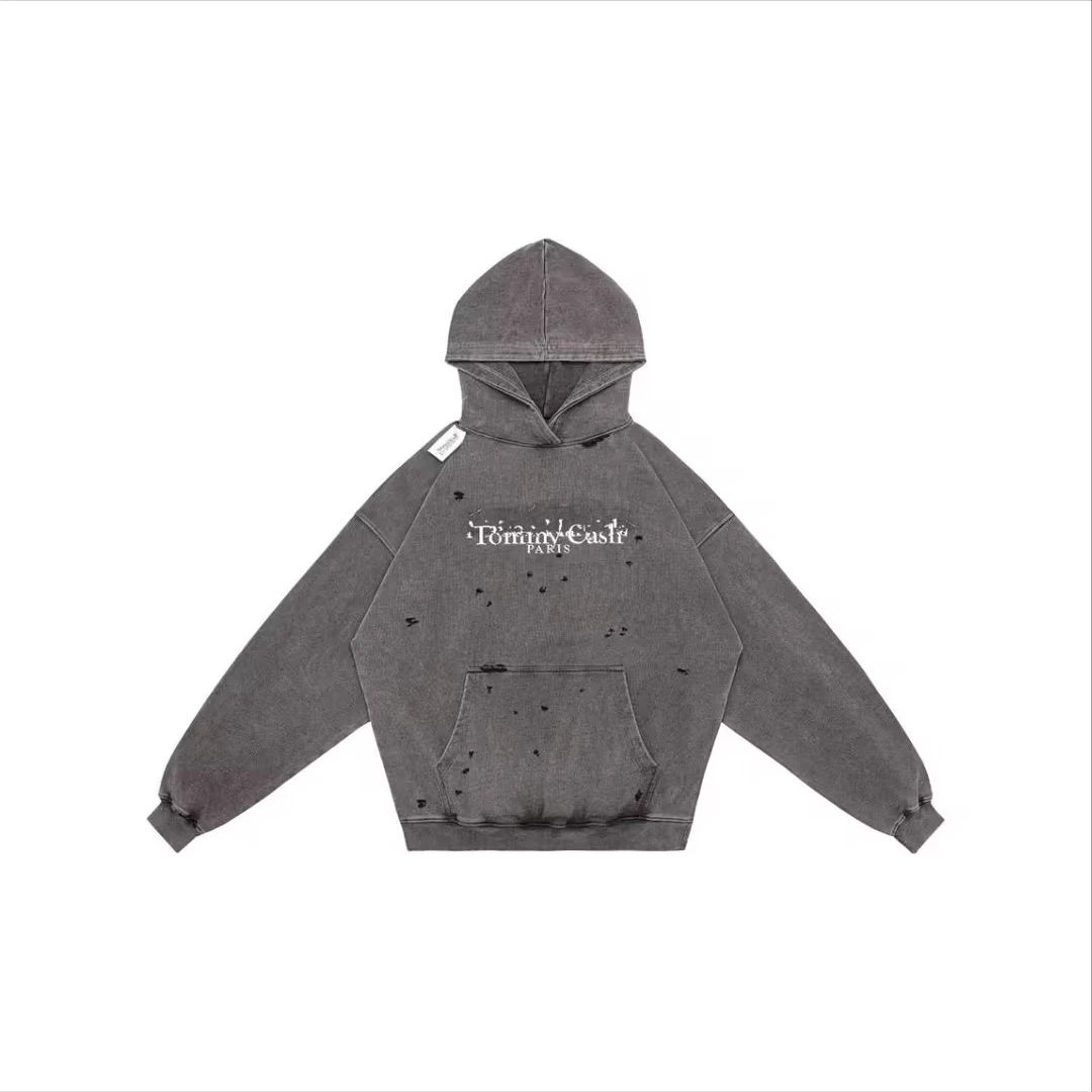 【春季上新】M Margiela 连帽TC 梅水洗做旧连帽长袖卫衣