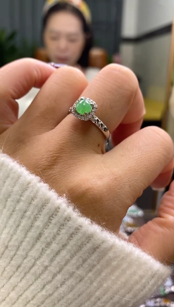 颈饰银S925镶嵌翡翠净货15938