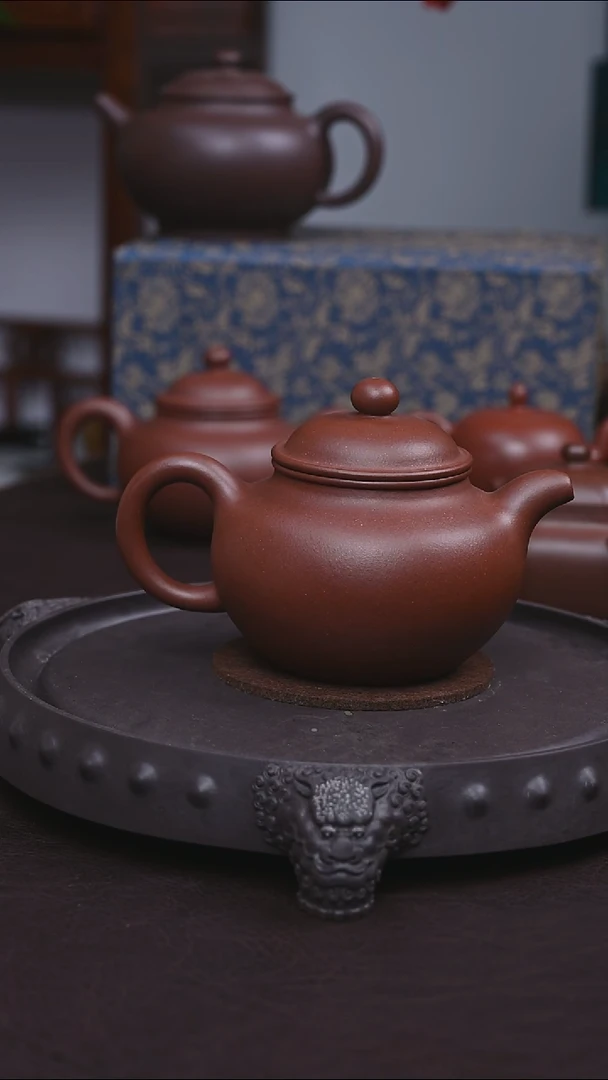 茶壶紫砂大亨掇球 中槽清