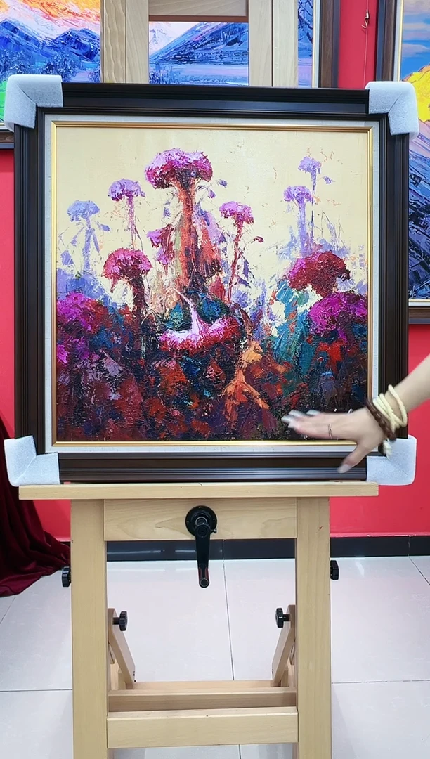 油画梁静-60*60尺寸-油画作品