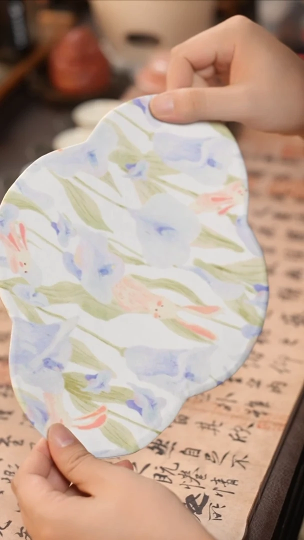 茶具海棠兔子一人饮茶席